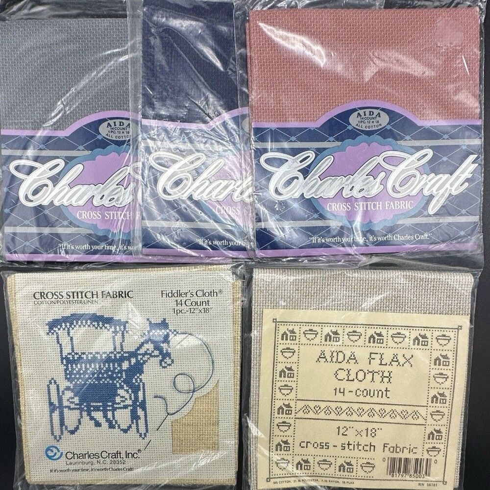 Cross Stitch Fabric 5 Pkg